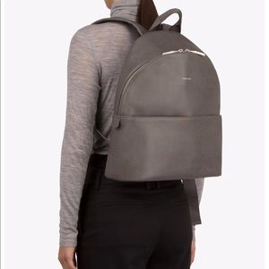 Matt & Nat Gray Pebbled Vegan Leather Backpack